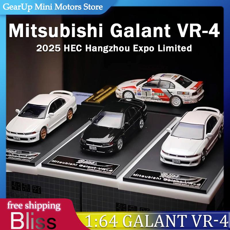 Bliss 1:64 Mitsubishi Galant VR-4 2025 HEC Expo Limited All Wheel Drive JDM Sedan Alloy Diecast Model Collectors Toy In Stock
