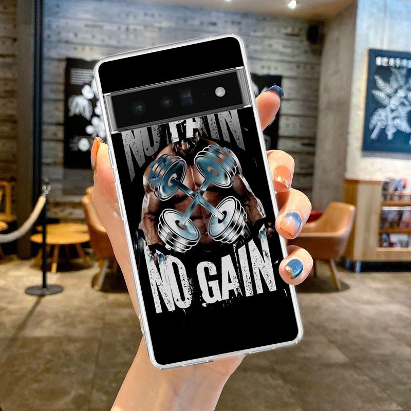 

Barbell Deadlift Fitness Phone Case Cover for Google Pixel 8 7 6 5 4 4XL Silicone 7A 6A 5A 4A 3A 3AXLPro 5G Transparent Shell Pixel 8