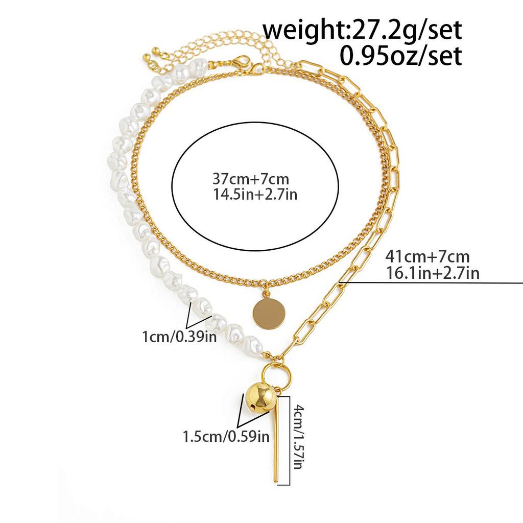 Baroque Multi-Layer Pearl Necklace with Starfish Alloy Pendant