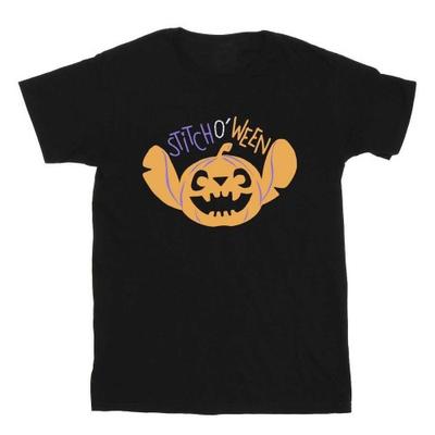 Girls Stitch O Ween Cotton T-Shirt