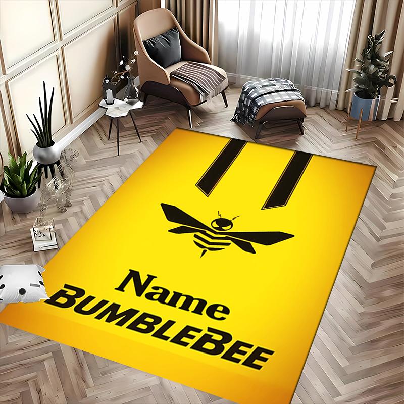 Custom personalization Bumblebee Area Rug - Perfect For Kitchen, Bathroom,Laundry Room Decor Large Size Available,Gift All Seasons