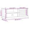 VidaXL Meuble TV VIGO gris 106x40x40 cm bois massif de pin 353177
