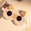 Soft Breathable Fabric Eye Mask Breathable Light Blocking Eye Cover Cat Ear Eye Mask  Noon Break