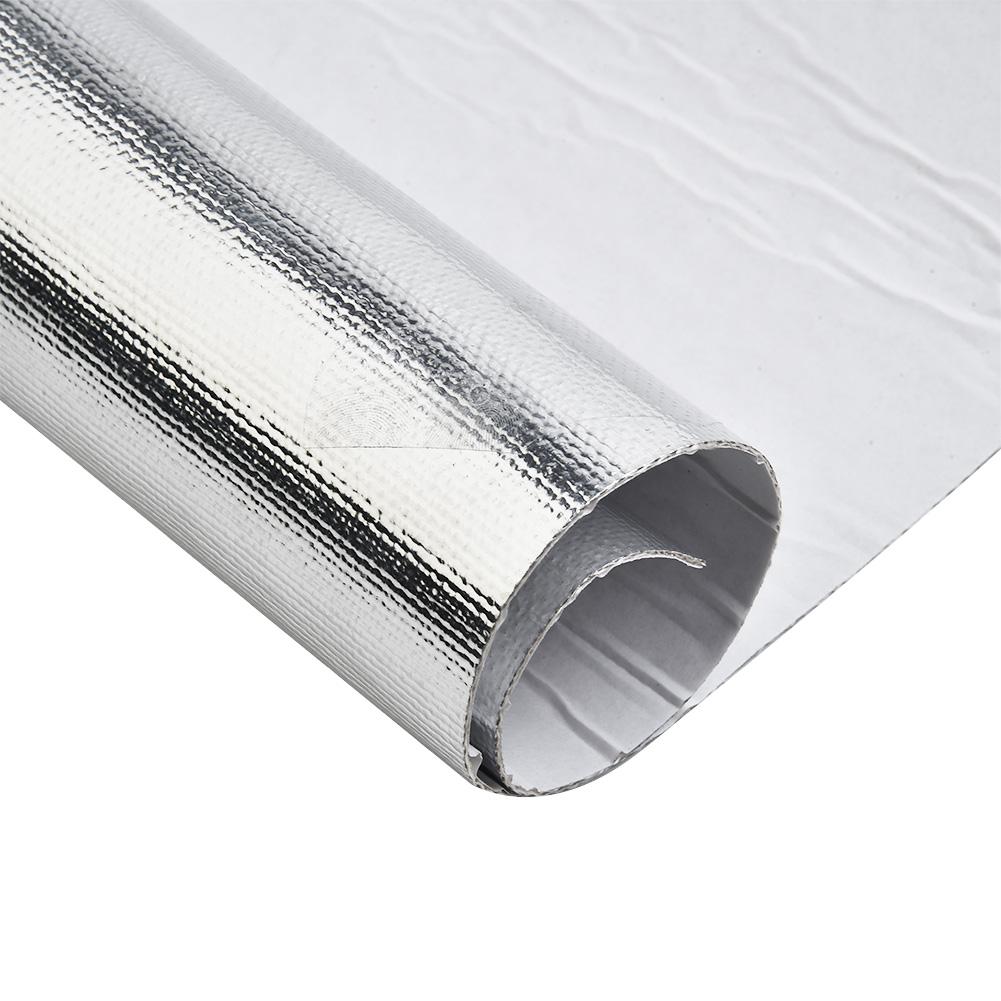 Car Heat Protection Film Fireproof Heat Insulation Mat Self-adhesive Aluminum Foil High Temperature Resistant Cloth Heat Shields 2