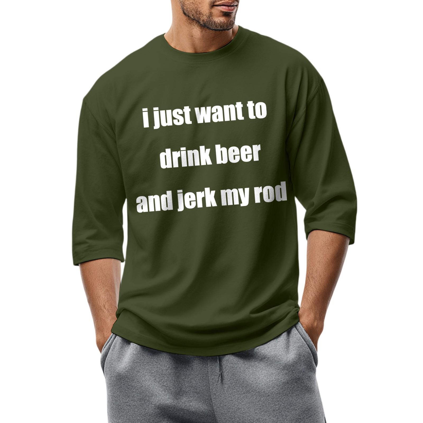 

Мужская Мода Повседневный Принт Дня Независимости Вырез Рукав Семь Восьмых Топ Футболка L