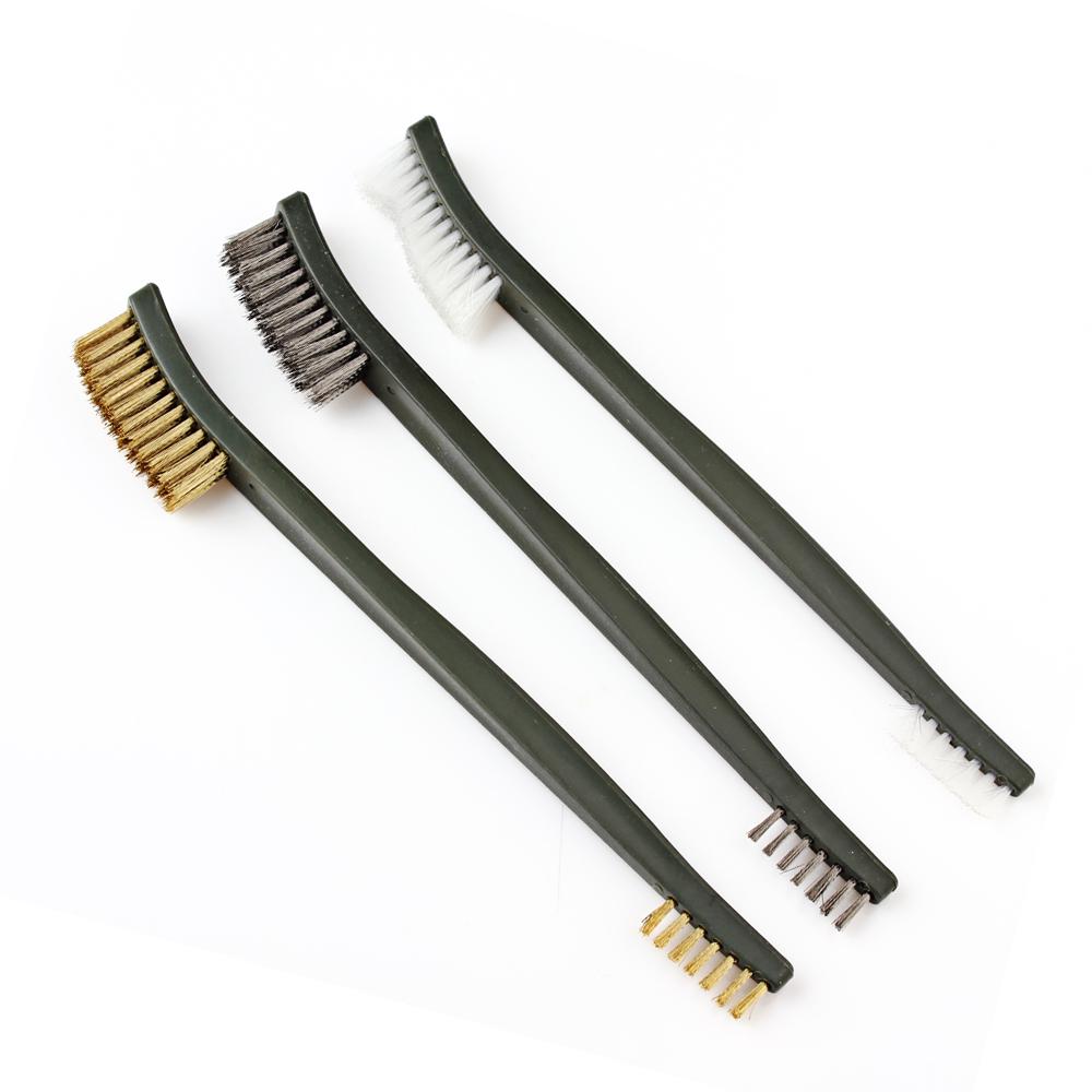 3Pcs set Gun Cleaning Tools With Brass Brush Double Ended Wire Brush 3Pcs set Gun Cleaning Tools With Brass Brush Double Ended Wire Brush