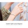 Su Chuang Women's S925 Sterling Silver Mother-of-Pearl Bead Bracelet - Simple, Versatile Design