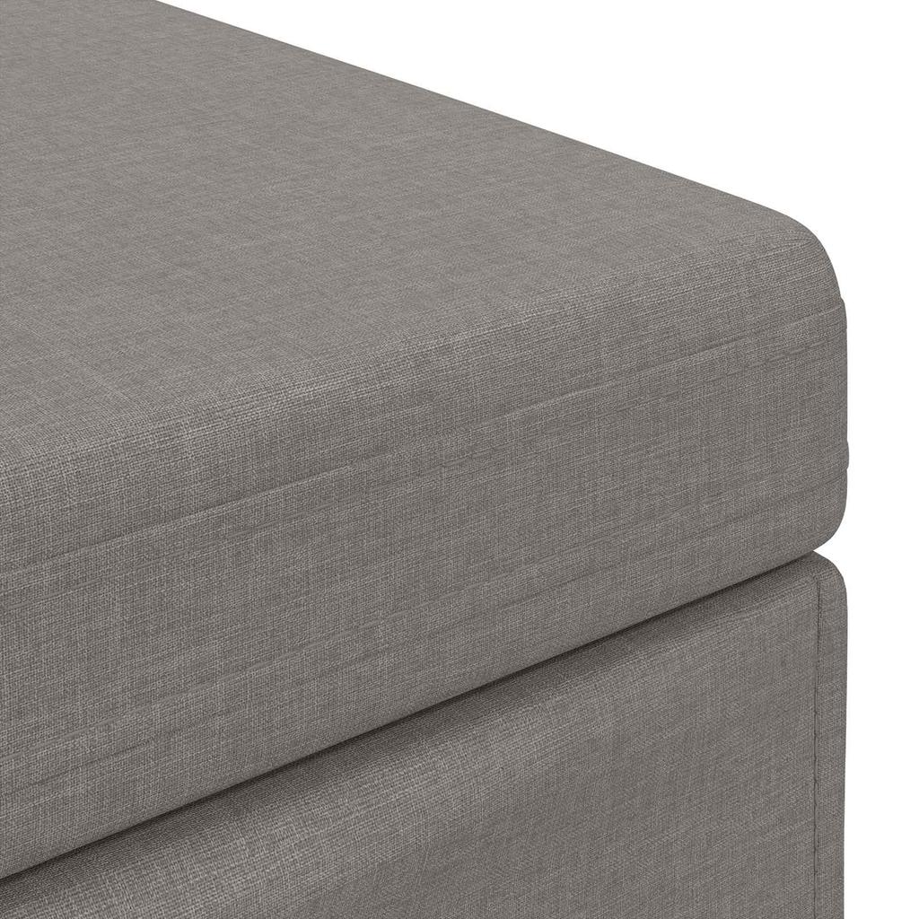 Stool Beige 81 X 41 X 40 Cm Fabric and Particleboard