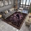 Gothic Raven Rug Symbols Dark Academia Rug Black Cool Satanic Carpet Home Bedroom Decorative Rug Floor Entrance Mat