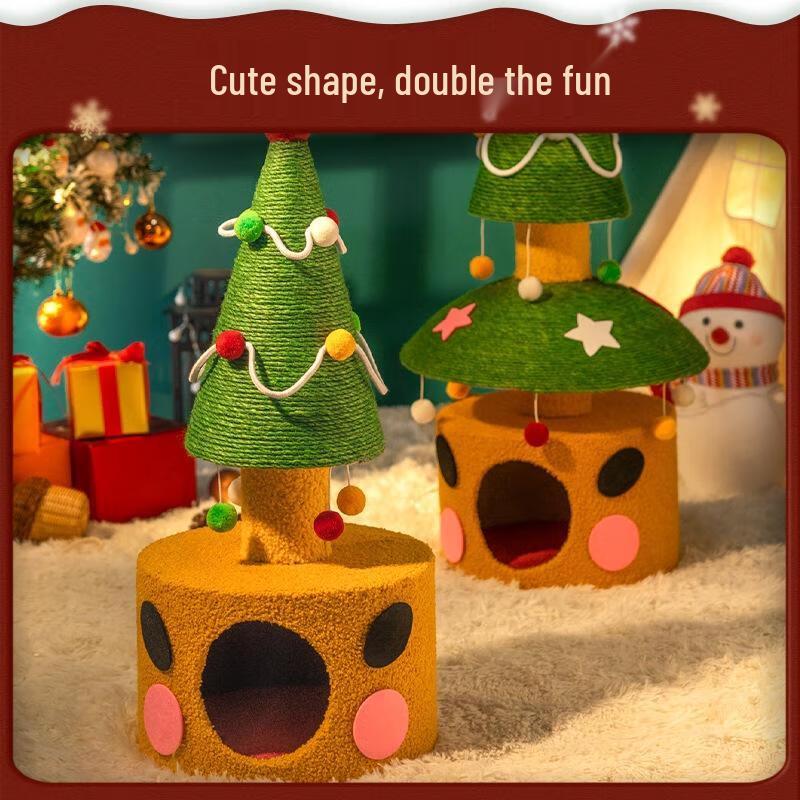 JINGRUIXIANG Christmas Tree Cat Tower & Scratcher
