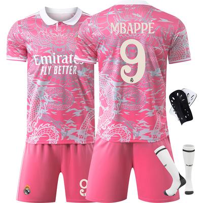 Royal Ma Long Pattern Football Jersey Vinimbappe Rodrigo C Luo Pink Jersey Set