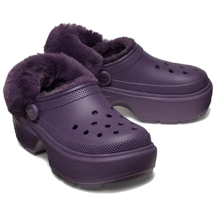 Crocs Eva Fashion Měkké Teplé Dřeváky Dámská Obuv Deep-Iris-Purple 208546-5AS