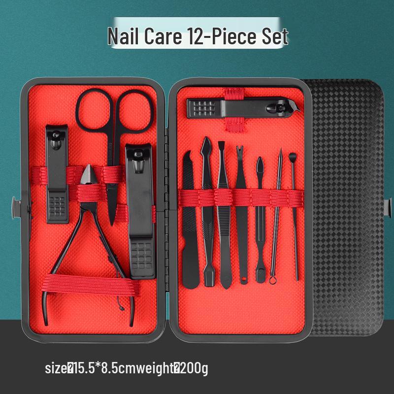 Spot Black 24-Piece Stainless Steel Nail Clipper & Pedicure Set