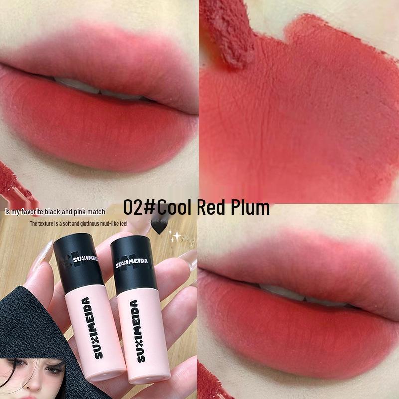 

Suxi Meida Black Velvet Matte Lip Mud Gloss - Non-Stick, Long-Lasting Lip Stain.