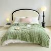 Luxurious Heavyweight Rabbit Fur Plush Blanket - Coral Fleece for Bed, Sofa, or Nap; Perfect for Winter.