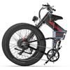 Electric Bicycle Foldable Dukawey 1000Wx2 Motor Full Suspension 48V 17.5AH 26" Fat Tire Ebike For Adult Color LCD Screen BST-6