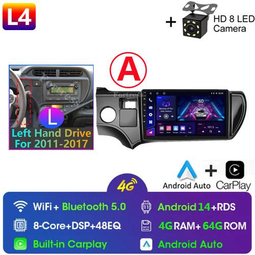Car Radio For Toyota Aqua Prius C 2011-2017 Multimedia Automotive Autoradio Carplay Android Auto Wireless Video Car GPS WIFI