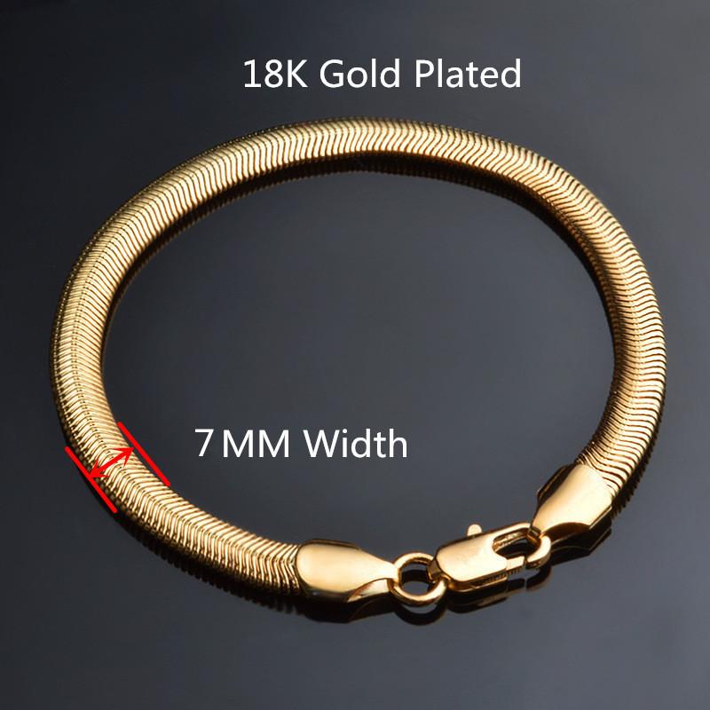 Snake Chain Link Bracelet Male Wholesale Braslet 2025 Gold Color Stainless Steel Bracelets for Men Women Punk Jewelry Gift