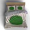 Green circle lines Bedding Duvet cover sets Duvet covers Pillowcases gifts (1 * Duvet Cover 2 * Pillowcases, without duvet insert)