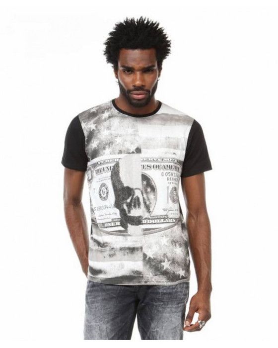 Tee-shirt homme - Redskins - Ranner Shuman - Noir - Manches courtes - Col rond