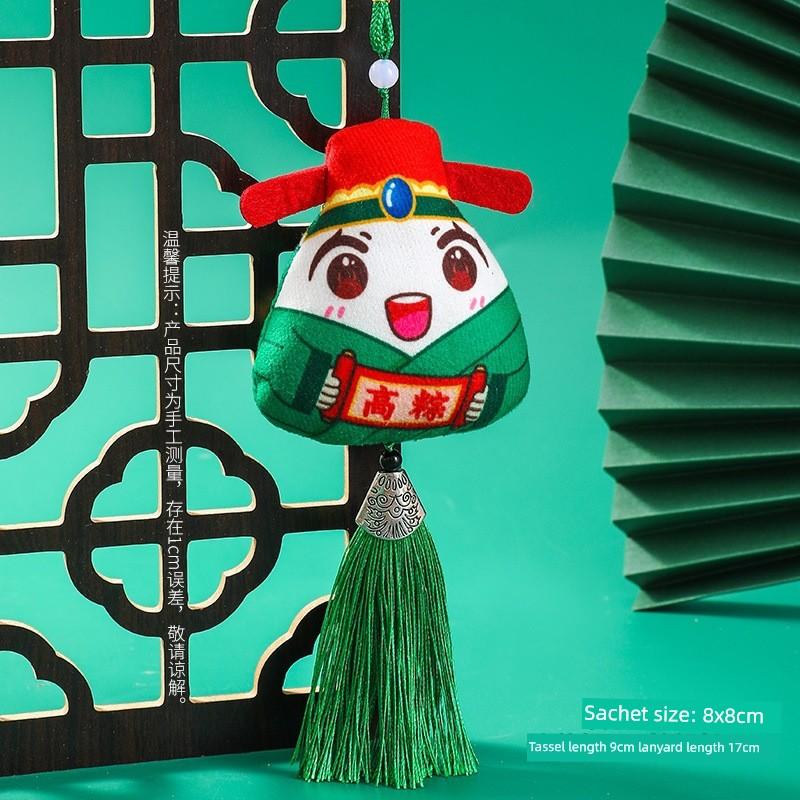 Dragon Boat Festival Sachet Perfume Bag Mosquito Repellent Argy Wormwood Small Pendant Triangle Zongzi Filled Spice Three-Dimensional Expression