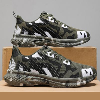 Ladies' Casual Running Shoes, Women's Mesh Breathable Camouflage Sports Anti-slip Lightweight Training Running Shoes