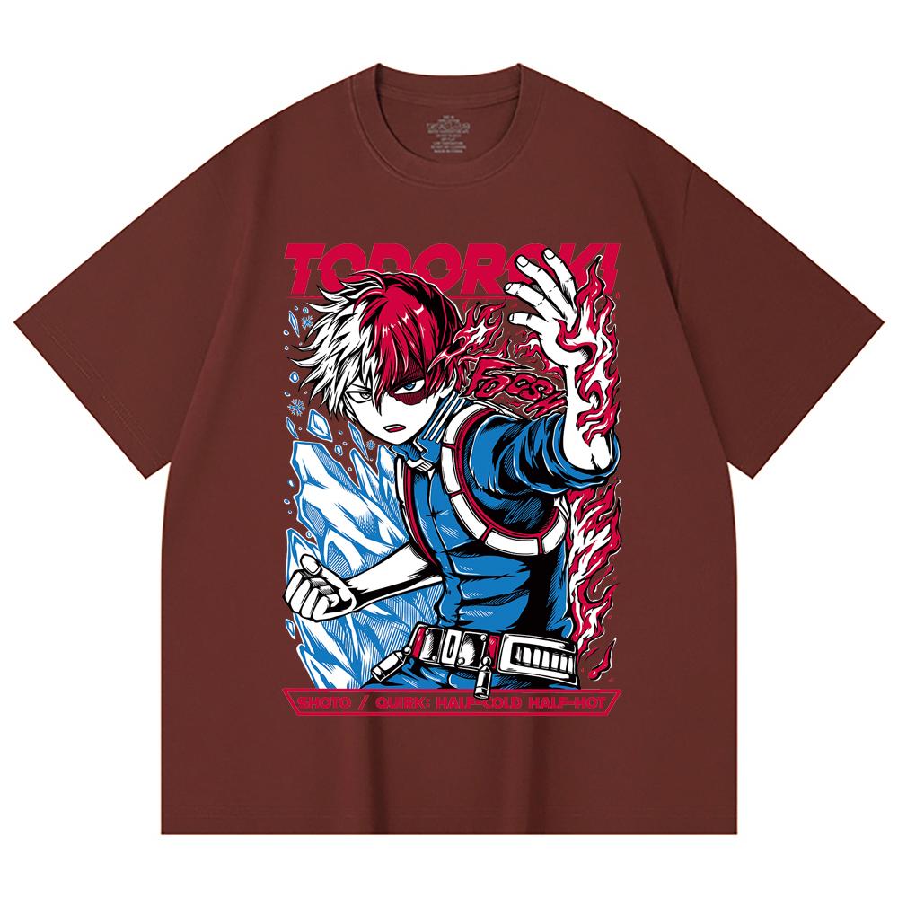 230 Gsm 100% Cotton My Hero Academia V10 Shoto Print Unisex Heavy Cotton T Shirt