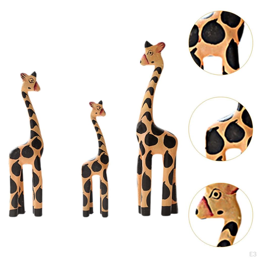 Giraffe Holzskulptur Figur Tafelaufsatz für Haus und Veranda