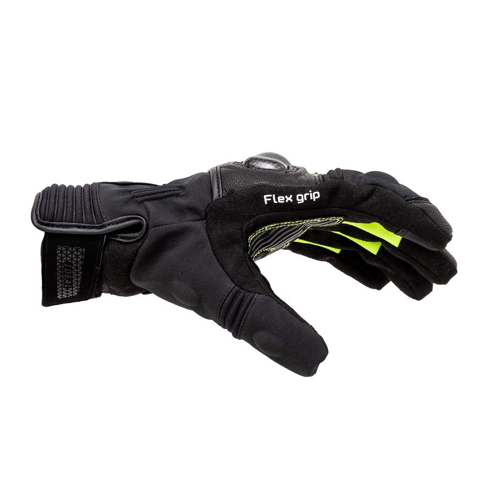 Yamashiro IDEAL Motorcycle Winter Gloves STRATA Size ID-102 Neon, M, ID102NE/M