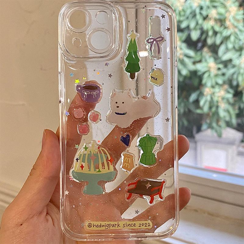 Cartoon 3D Epoxy Stickers Diy Phone Cases Computer Journals Ccd Tablet Decorations