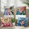 Anime MMermaid Melody Pichi Pichi Pitch  Office Cushion Pillowcase Car Cushion Cover45X45CM Lumbar Pillowcase Sofa Pillowcover