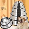 Non-Slip Stainless Steel Cat & Dog Bowl - Anti-Tip, Easy Clean, Durable Pet Basin