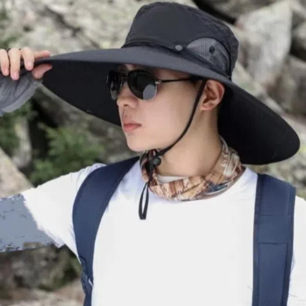 Detachable Hat Top Large Brim Sun Hat Foldable Sun Protection Hat Fashion Fisherman Hat  Fishing