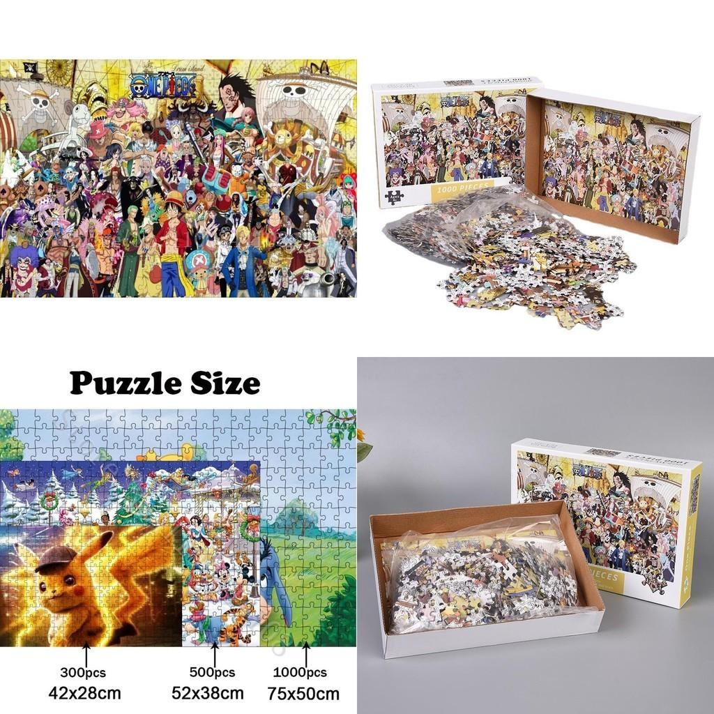 1000 Piece Paper Puzzle Sea Pirate King Collection, Miniature Cartoon Flat Puzzle