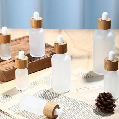 1 Adet 5-100ml Buzlu Cam Damlalıklı Şişe Boş Kozmetik Ambalaj Kabı Şişeleri Esansiyel Yağ Şişeleri