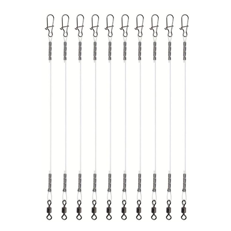 Fluorocarbon Leader, Fluorocarbon Fishing Leader with Swivels Snap, Fluorocarbon Leader Line for Saltwater Freshwater