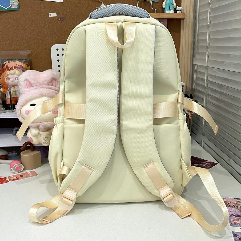 School bag, high school, large capacity, high value, fresh and cute, two-dimensional yuan bar