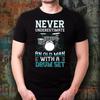 Never Underestimate An Old Man With A Drum Set Black T Shirt Inspirational Motivational Funny Ts000932 Vintage Slightly