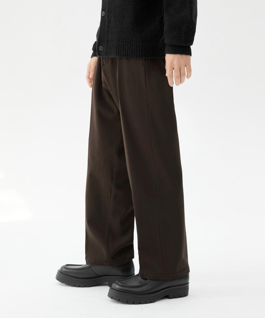 TRILLION Essential Semi-Wide Slacks (Brown)