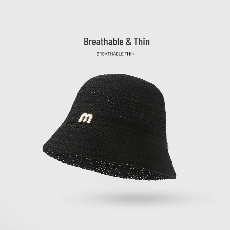 Вязаная ажурная шляпа-ведро JIAOXIU