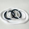 DIEZI Un Ensemble Manchette Large Exagérée Noir Blanc Résine Acrylique Bracelet Bijoux Simple Mode Manchettes Pour Femmes Hommes Cadeau