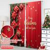 2pcs 2D Flat Printing Merry Christmas Window Drapes Merry Christmas Gifts Polyester Without Electricity Birthday Party for All