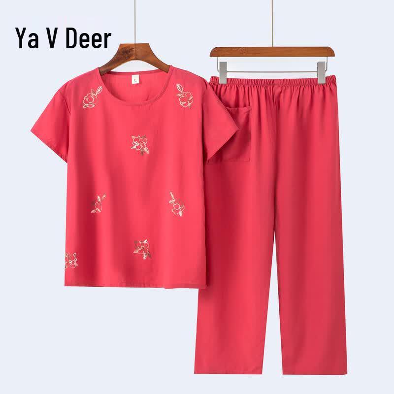 Women s Loose Fit Summer Pajama Set 2XL