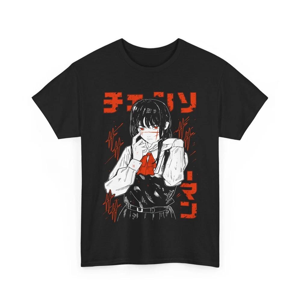 Anime Makima Chainsaw Unisex Black T Shirt 2 S