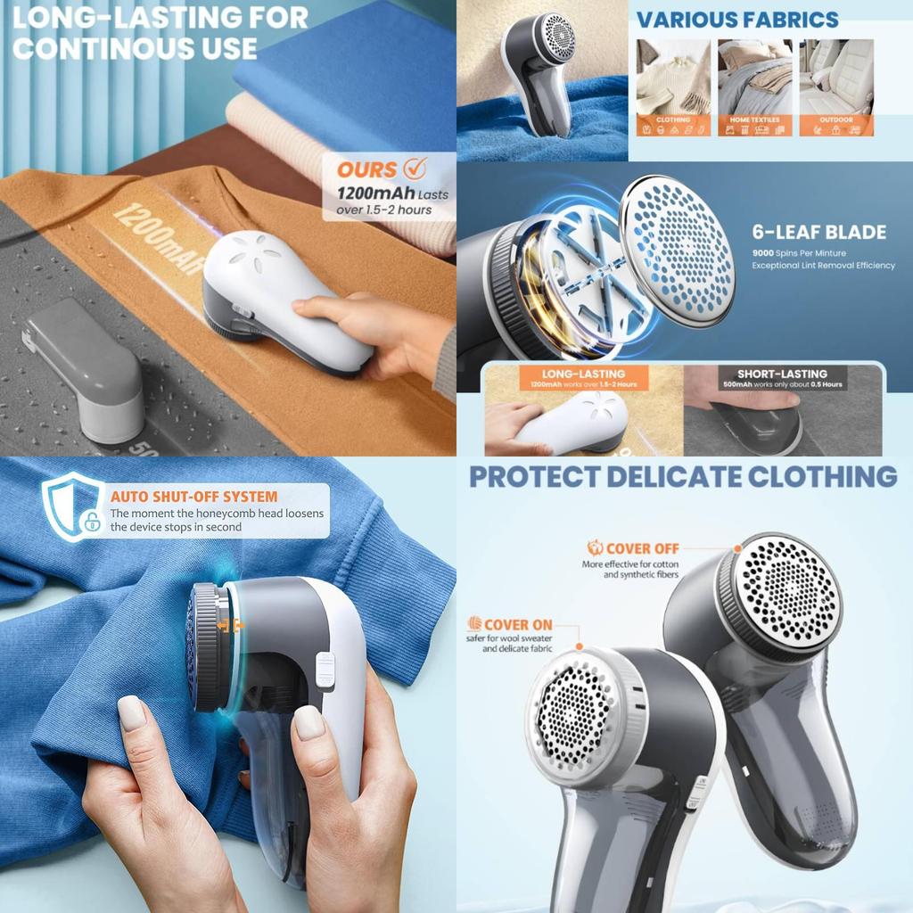 Modern Minimalist Lint Remover With Usb Rechargeable Battery For Clothing And Fleece Maintenance