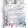 Forest Animal Deer Birch Maple Grass Duvet Cover With Pillow Case Custom 3pcs Bedding Set Quilt Cover Double Bed Home Textile