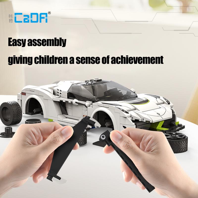 Cada APP Programming Remote Control Swedish Ghost Sports Car Building Blocks City RC Vehicle Racing Car Bricks Gifts Toy for Boy