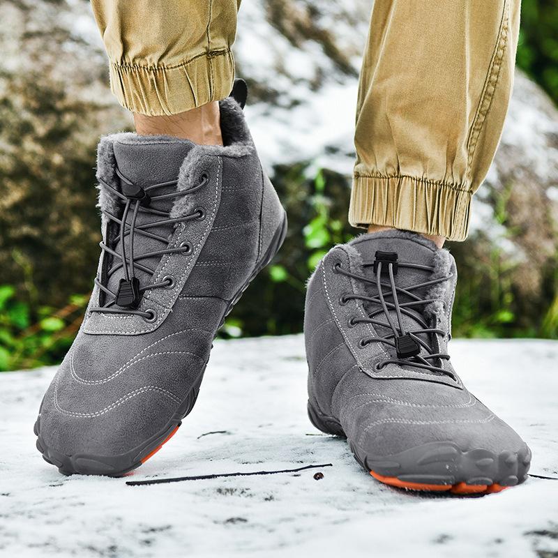 Winter warm cotton shoes outdoor hiking five-finger shoes piled thickened medium help couple large size snow boots