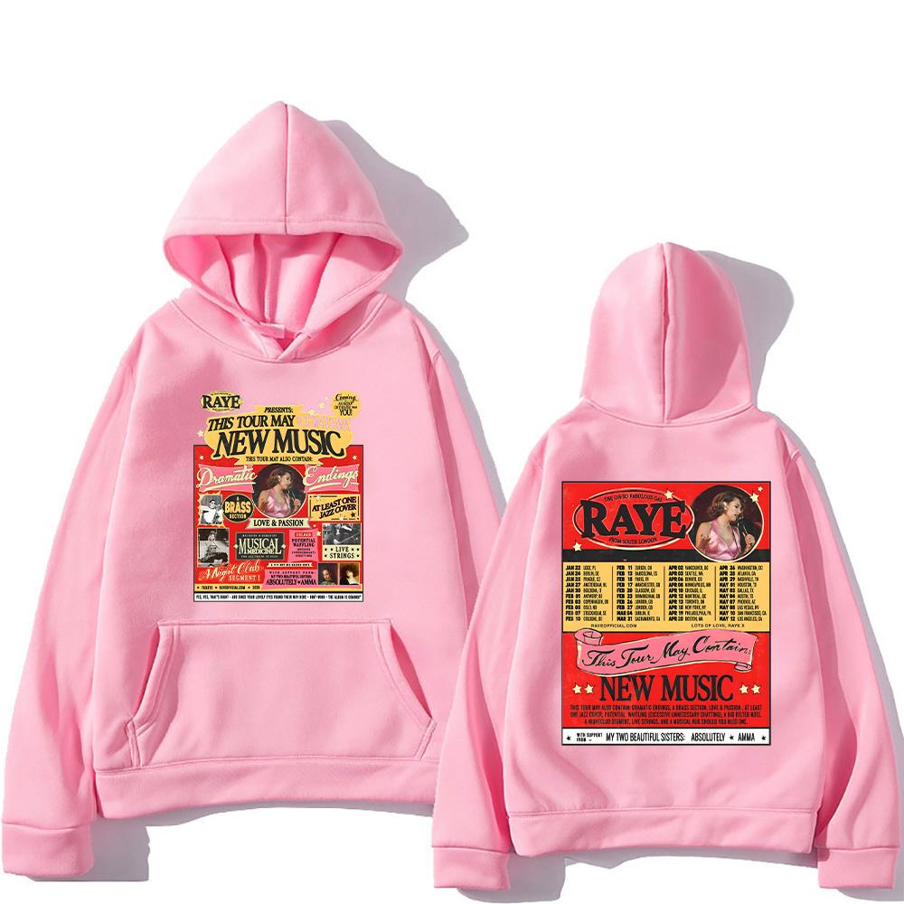 Raye Harajuku Fashion Hoodies Raye Tour 2026 Graphic Clothing Fall Long Sleeve with Hooded Men Women Sweatshirt Casual