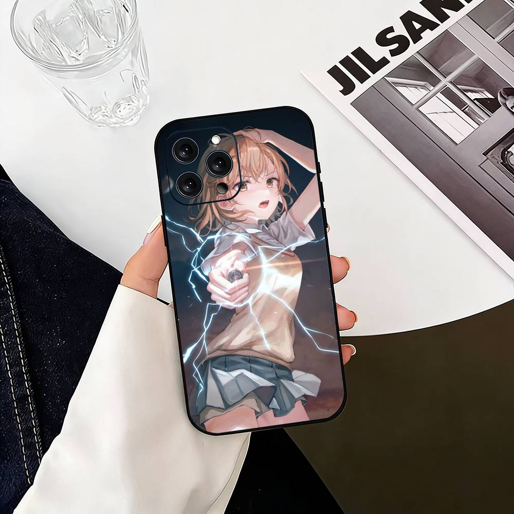 Misaka Mikoto Railgun Electric Warning Style  Phone Case Silicone Soft For IPhone 17 16 15 14 13 12 11 X XR Plus Pro Max Plus
